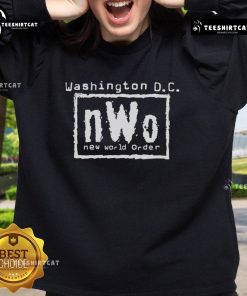 Official Washington D.C. nWo New World Order Sweatshirt featuring bold graphics and a comfortable fit for fans.