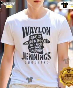 Official Waylon Jennings Songbird Cowboy T-Shirt featuring classic country design and vintage graphics for fans.