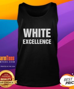 Official White Excellence Tank Top featuring a stylish design, perfect for casual wear and summer outfits.
