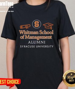 Official Whitman School of Management Alumni Syracuse University ladies tee featuring logo and stylish design.