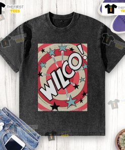 Official Wilco concert poster for Aug 13, 2025, at Gillioz Theatre in Springfield, MO, on a washed t-shirt.