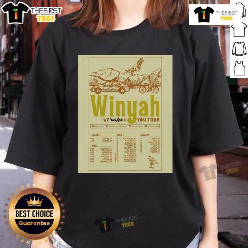Official Winyah Summer 2025 Tour poster for 'We Bought A Van' featuring a stylish ladies tee design.