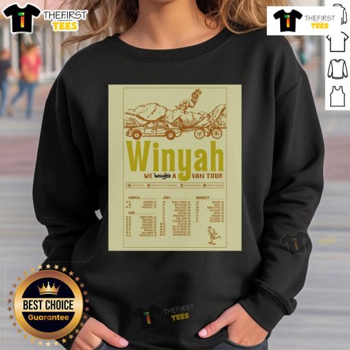 Official Winyah Summer 2025 Tour poster sweatshirt featuring vibrant design for the We Bought A Van Tour.