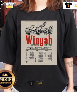 Official Winyah We Bought A Van Tour 2025 poster featuring a stylish ladies tee design and vibrant colors.
