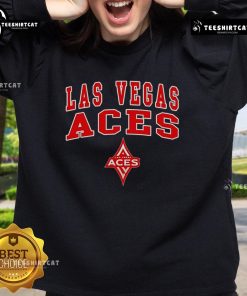 Official WNBA Las Vegas Aces girls basketball sweatshirt in black, featuring team logo and stylish design for fans.