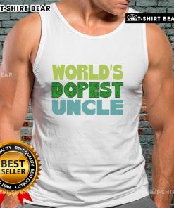 Official World's Dopest Uncle Tank Top featuring a bold graphic design, perfect for proud uncles and summer wear.
