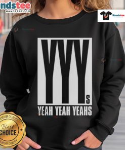 Alt Text: Official Yeah Yeah Yeahs 2025 Hidden In Pieces Tour sweatshirt featuring bold graphics and a stylish design.