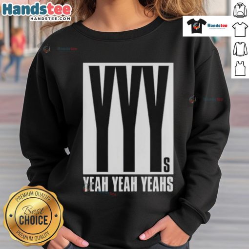 Alt Text: Official Yeah Yeah Yeahs 2025 Hidden In Pieces Tour sweatshirt featuring bold graphics and a stylish design.