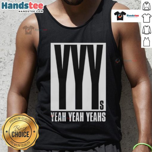 Official Yeah Yeah Yeahs 2025 Hidden In Pieces Tour tank top featuring bold graphics and vibrant colors for fans.
