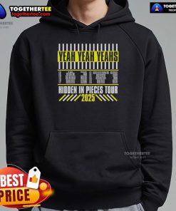 Official Yeah Yeah Yeahs Hidden In Pieces Tour Hoodie featuring unique design, perfect for fans of the iconic band.