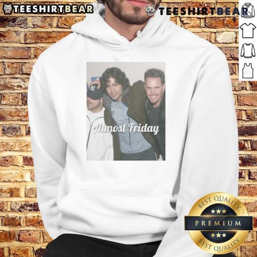Alt Text: Official Young Entourage Almost Friday Hoodie in black, featuring a stylish design perfect for casual wear.