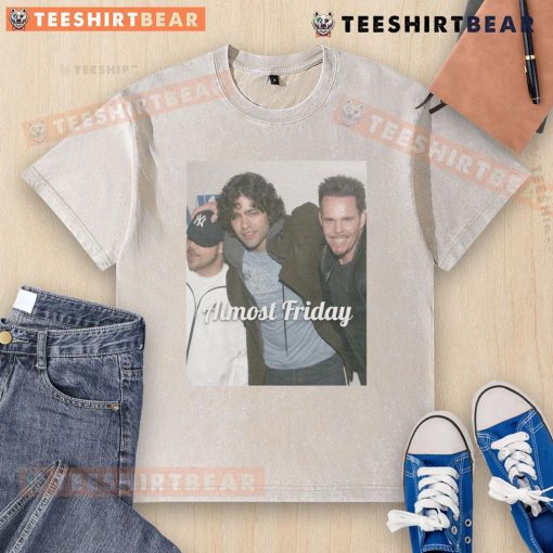 Official Young Entourage Almost Friday washed t-shirt featuring a relaxed fit and trendy design for casual style.