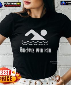 Original Auschwitz Swim Team Ladies Tee featuring unique design and historical reference, perfect for casual wear.