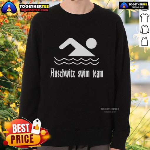 Original Auschwitz Swim Team Sweatshirt featuring a vintage design, perfect for collectors and history enthusiasts.