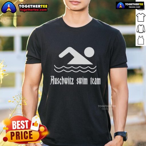 Original Auschwitz Swim Team T-Shirt featuring vintage design and historical significance, perfect for collectors and history enthusiasts.