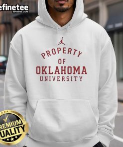 Alt Text: Original Ben Arbuckle Property of Oklahoma University hoodie featuring the logo and vibrant colors, perfect for fans.