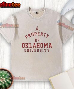 Original Ben Arbuckle Property of Oklahoma University washed t-shirt in navy blue, featuring vintage logo design.