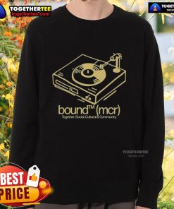 Alt Text: Original Bound MCR Together sweatshirt showcasing social, cultural, and community themes in vibrant design.