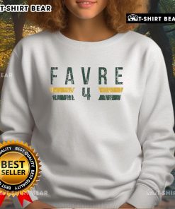 Alt Text: Original Brett Favre Green Bay Packers font sweatshirt, featuring classic team colors and logo. Perfect for fans!