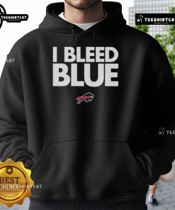 Original Buffalo Bills I Bleed Blue Hoodie featuring team colors, logo, and a comfortable fit for dedicated fans.