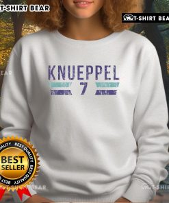 Original Charlotte Hornets Kon Knueppel 7 Font Sweatshirt featuring bold team graphics and a comfortable fit.