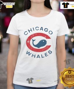 Original Chicago Whales X Chicago Cubs logo ladies tee featuring a stylish design for baseball fans.