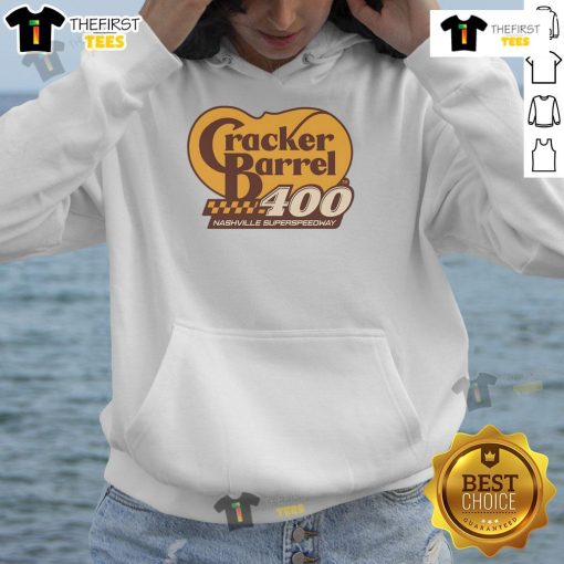 Alt Text: 2025 Original Cracker Barrel The Cup Race hoodie at Nashville Superspeedway, featuring vibrant racing graphics.