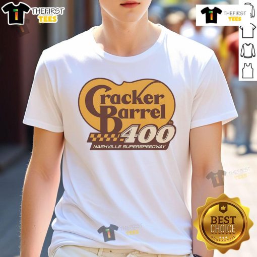 Alt Text: Original Cracker Barrel The Cup Race 2025 T-Shirt featuring Nashville Superspeedway design and vibrant graphics.