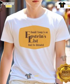 Alt Text: Original Cracker Barrel X Donald Trump Is On Epstein's List T-Shirt, featuring bold graphic design and statement.