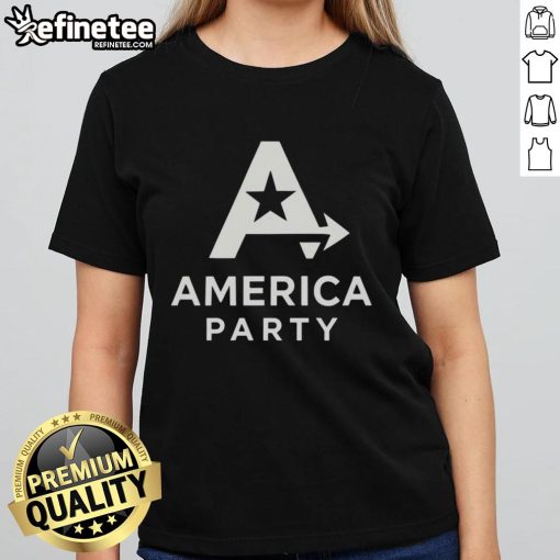 Original Elon Musk American Party Logo on a stylish ladies tee, perfect for fans and supporters of the movement.