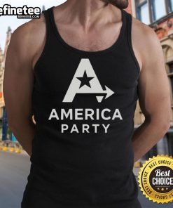Original Elon Musk American Party logo tank top featuring bold graphics and vibrant colors for casual wear.