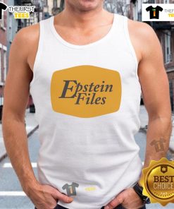 Alt Text: Original Epstein Files X Cracker Barrel logo tank top featuring a stylish design for casual wear.
