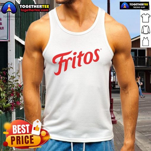 Original Flamin' Hot Fritos tank top featuring bold graphics and vibrant colors, perfect for snack lovers and summer wear.