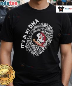 Alt Text: Original Florida State Seminoles In My DNA T-Shirt featuring vibrant team colors and logo, perfect for FSU fans.