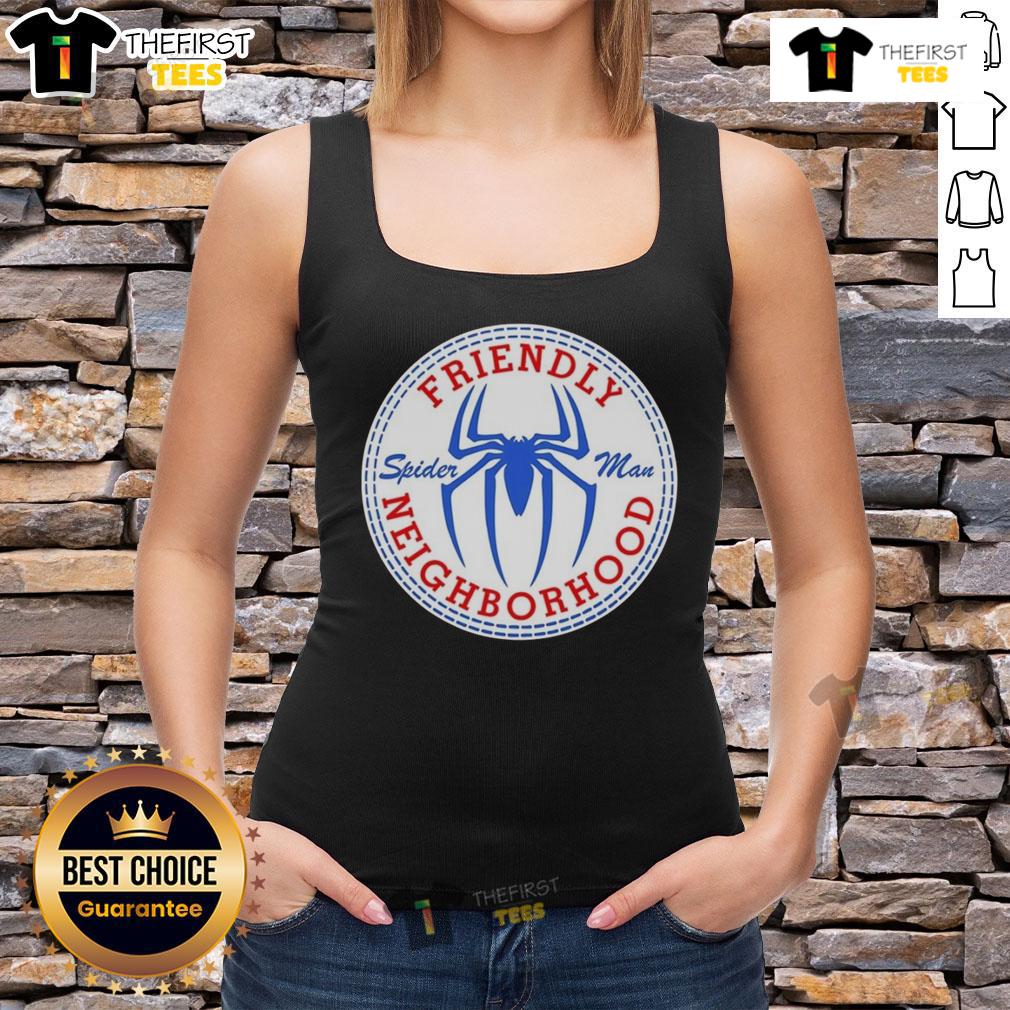 Original Friendly Neighbor Spider Man Logo Tank Top Original Friendly Neighbor Spider-Man logo tank top featuring vibrant colors and a stylish design for fans.