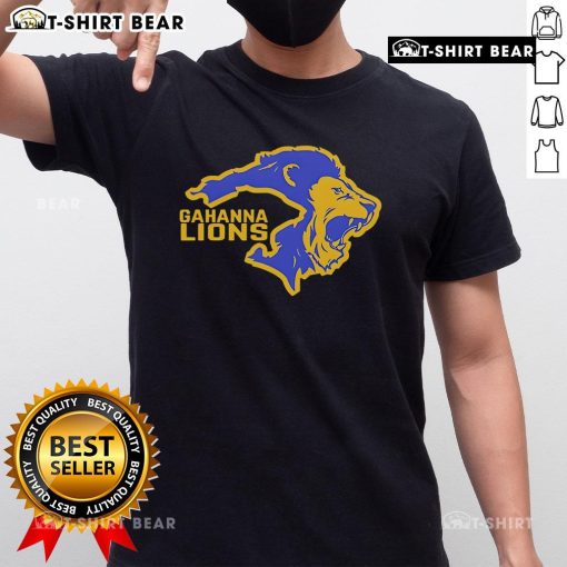 Alt Text: Original Gahanna Double Lion Logo T-Shirt featuring a vibrant lion graphic on soft fabric, perfect for casual wear.