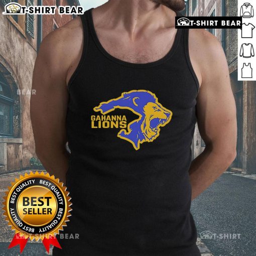 Original Gahanna Double Lion Logo Tank Top featuring a vibrant design, perfect for fans and casual wear.