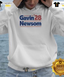 Original Gavin Newsom 2028 Hoodie featuring a bold design, perfect for supporters of the California governor's campaign.