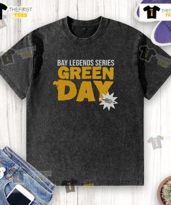 Original Green Day Oakland Ballers washed t-shirt featuring iconic band logo and vintage style design.