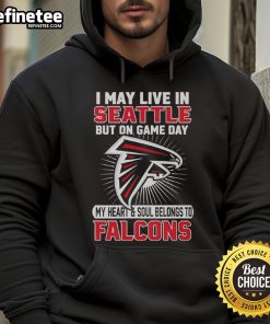 Atlanta Falcons hoodie showcasing team spirit, perfect for fans in Seattle on game day.