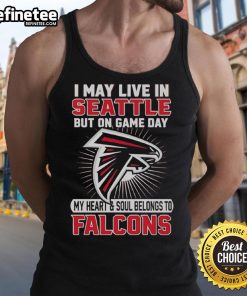Atlanta Falcons tank top design for fans living in Seattle, showcasing team spirit and loyalty on game day.