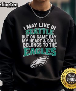 Alt Text: Philadelphia Eagles sweatshirt showcasing pride for the team, perfect for game day in Seattle or anywhere.
