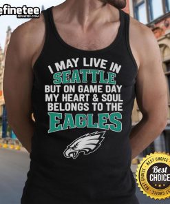 Philadelphia Eagles tank top design for fans living in Seattle, showcasing team spirit and loyalty on game day.