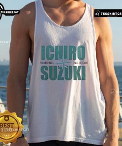 Alt Text: Original Ichiro Suzuki 25 Baseball Hall of Fame tank top, showcasing a stylish tribute to the legendary player.