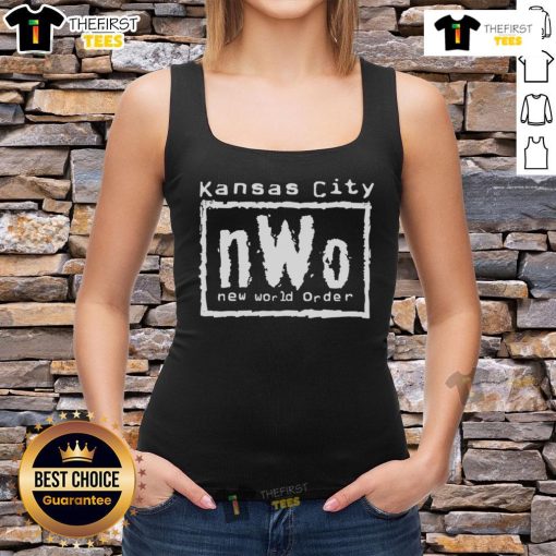 Original Kansas City nWo New World Order tank top featuring bold graphics and a stylish design for wrestling fans.