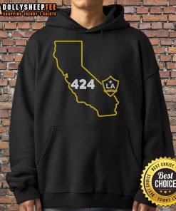 Original LA Galaxy 424 Area Code hoodie featuring stylish design and vibrant colors, perfect for soccer fans.