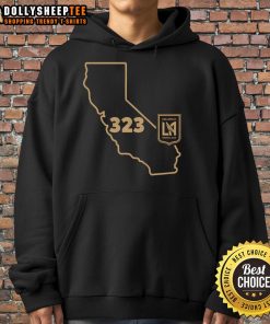 Original LAFC 323 Area Code State Hoodie featuring stylish design and vibrant colors, perfect for fans of LAFC.