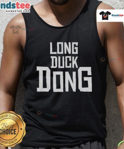 Original Long Duck Dong Tank Top featuring a vibrant graphic design, perfect for casual summer outfits.
