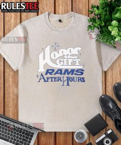 Alt Text: Original Los Angeles Rams Honor The Gift After Hours Washed T-Shirt, showcasing a vintage-style Rams logo on a casual tee.