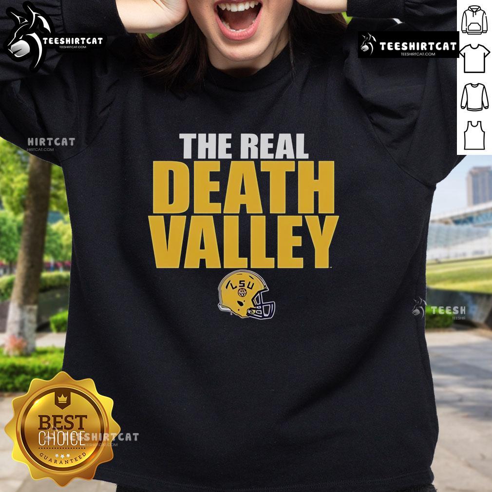 Original Lsu Tigers The Real Death Valley Helmet 2025 Sweatshirt Original LSU Tigers The Real Death Valley Helmet 2025 sweatshirt featuring bold team colors and logo.